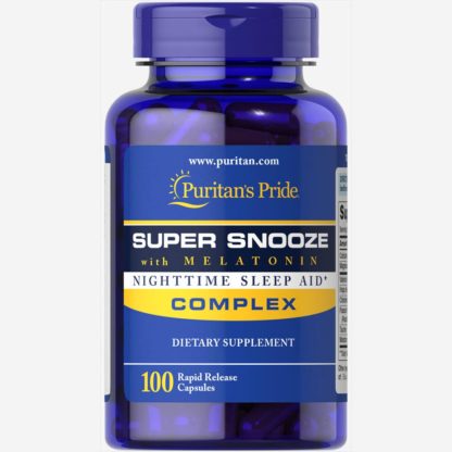 Super Snooze Complex with Melatonin - Puritan's Pride, 100 капсул продажа