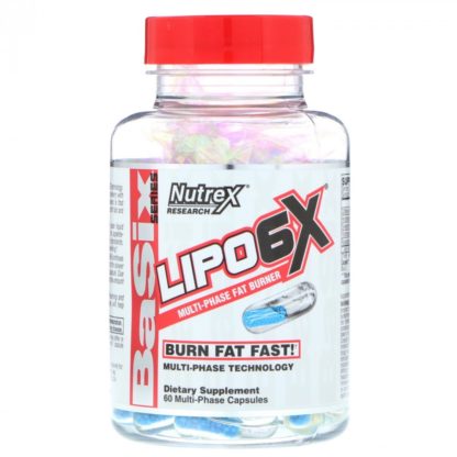 LIPO 6X Nutrex 60 капсул – жиросжигатель-термогеник купить