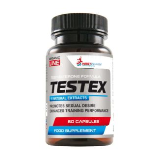Смотреть упаковку Testex WestPharm 60 капсул по 500 мг