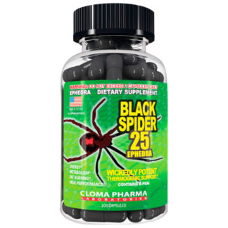 Купить дешево Black Spider Cloma Pharma 100 капсул жиросжигатель