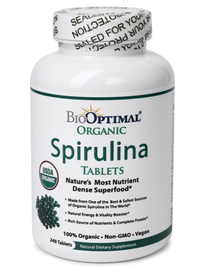 BioOptimal Organic Spirulina 240 таблеток продажа