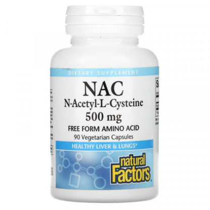 Natural Factors NAC N-Acetyl-L Cysteine 500 мг 90 капсул продажа