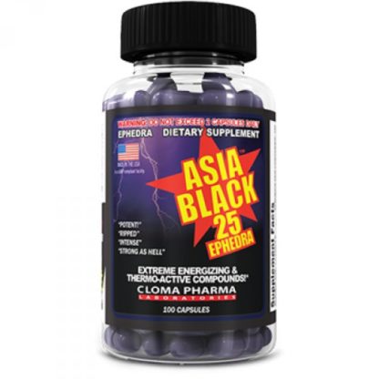 Cloma Pharma Asia Black 25 Ephedra 100 капсул продажа